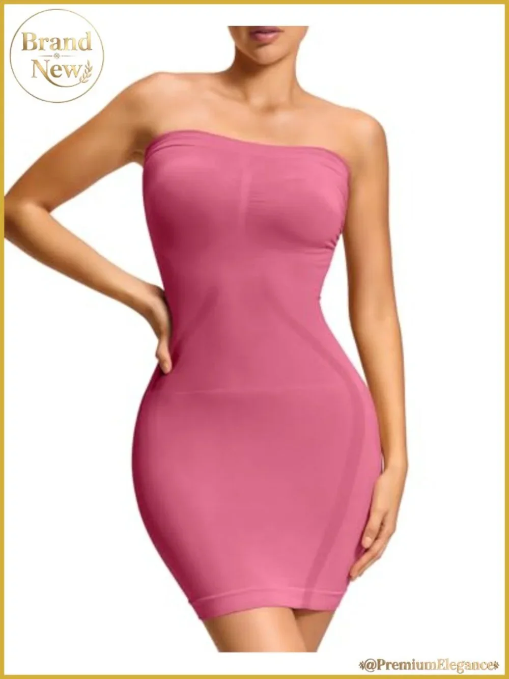 VVL Seamless Strapless Shapewear Slip Dress for Women Tummy Control Body Shaper